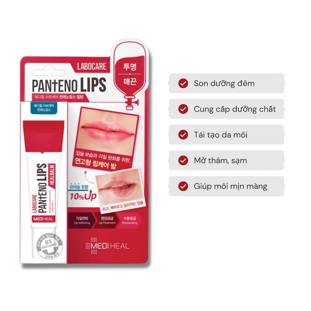 Son dưỡng môi Mediheal 10ml Cấp nước C Môi nứt Sáp dưỡng môi Môi sẫm màu Môi nứt Sáp dưỡng môi