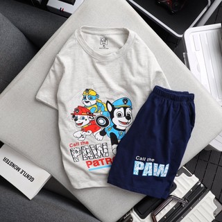 Set đồ bộ bé trai size đại thun cotton bộ thun in hình khủng long 25- 60 kg