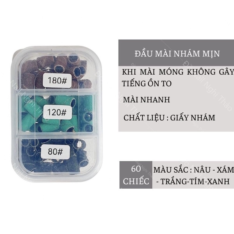 Đầu mài nhám mịn hộp 60 chiếc