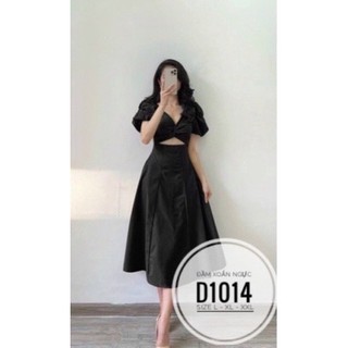 BIGSIZE Đầm dài xoắn ngực D1014