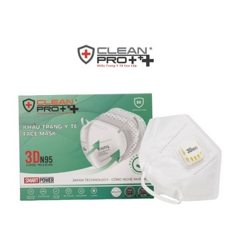Khẩu trang y tế kháng khuẩn n95 cao cấp 5 lớp- clean pro - có van
