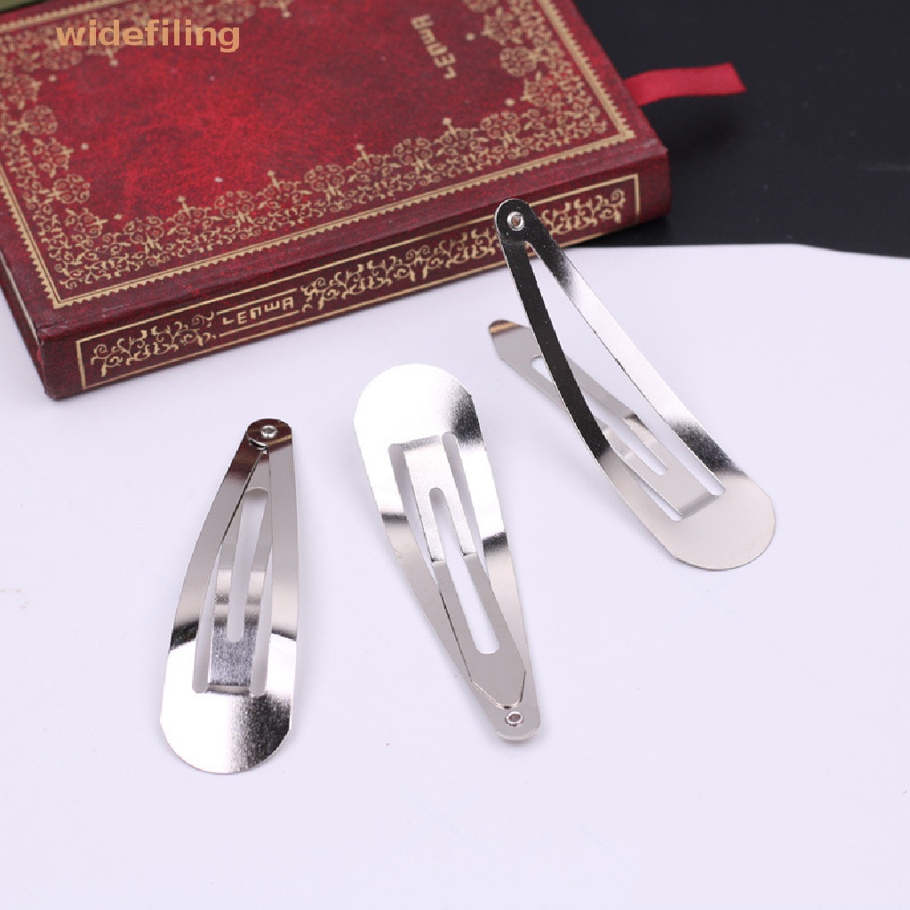 Set 50 Kẹp Tóc Kim Loại Màu Vàng / Bạc / Đen Đơn Giản Phụ Kiện Làm Thủ Công Cho Nữ