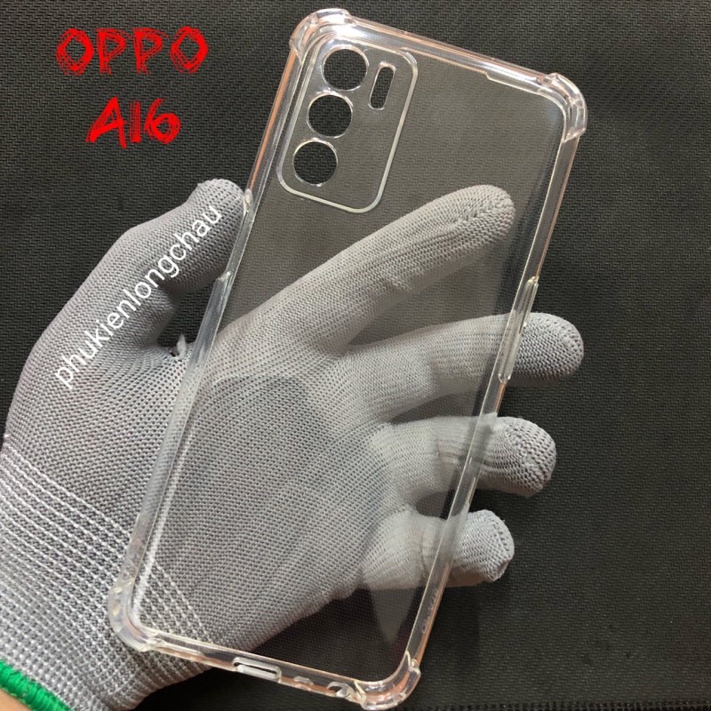 Ốp Lưng Oppo A16 Dẻo Trong Suốt Chống Va Đập Có Gù Bảo Vệ 4 Gốc Silicon Cao Cấp