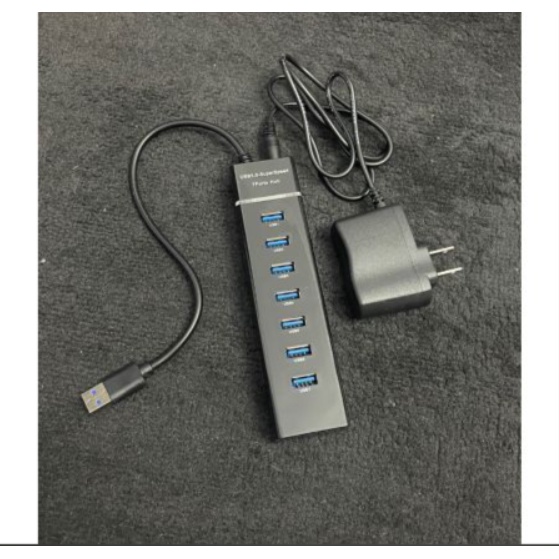 Hub USB 7 port 3.0 có adapter - BH 1 tháng