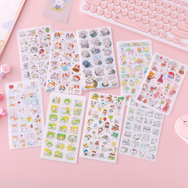 Sticker set 6 tấm các loại