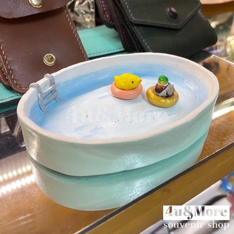 Khay đất sét handmade bể bơi vịt bơi phao phiên bản giới hạn