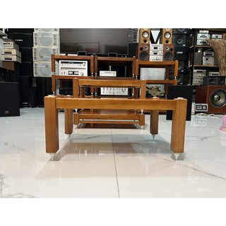 Kệ Audio gỗ gõ đỏ 1 tầng 29cm chân chống rung cao cấp
