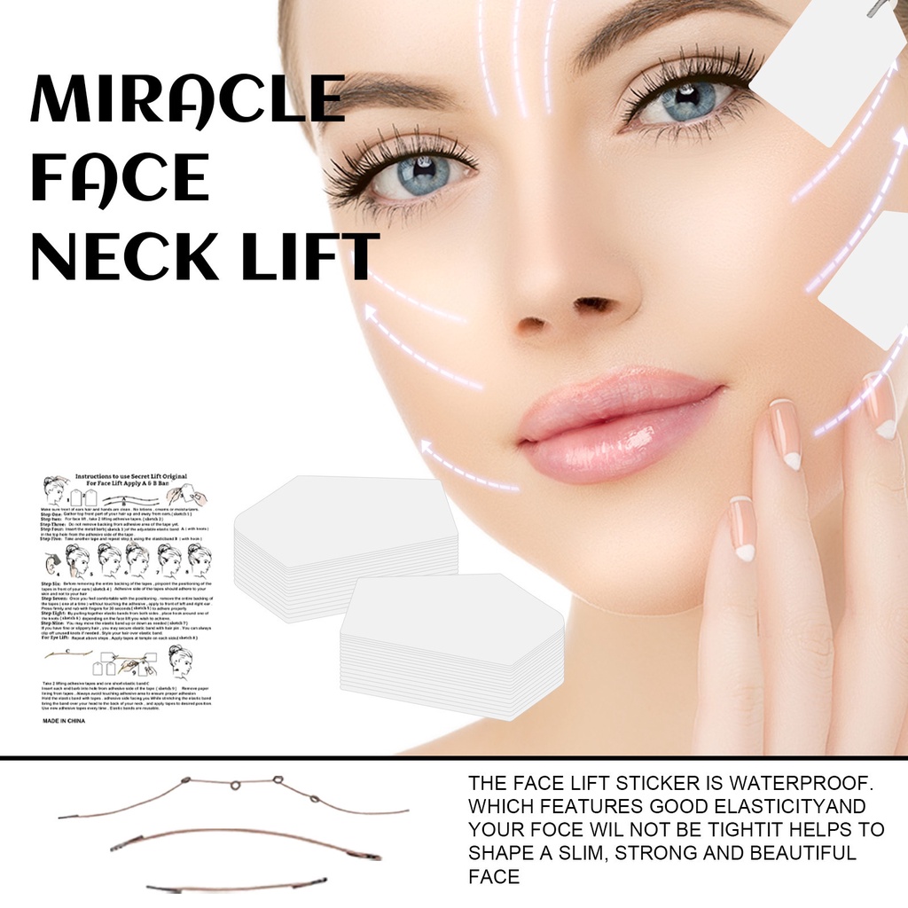 Set 40 Miếng Dán Nâng Cơ Mặt Tạo Cằm Chữ V Săn Chắc Da LEWEDO