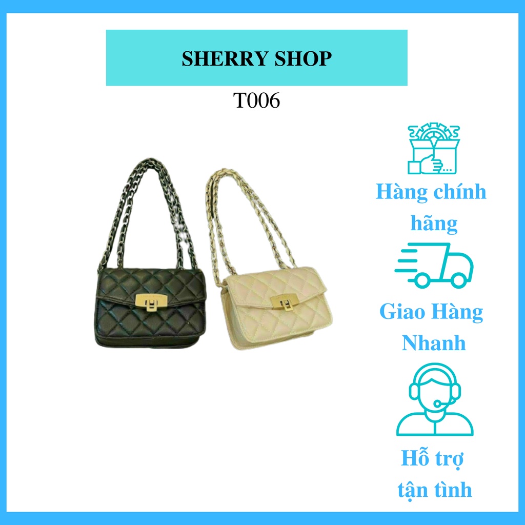 Túi xách nữ đeo chéo mini CNK chần trám-T006