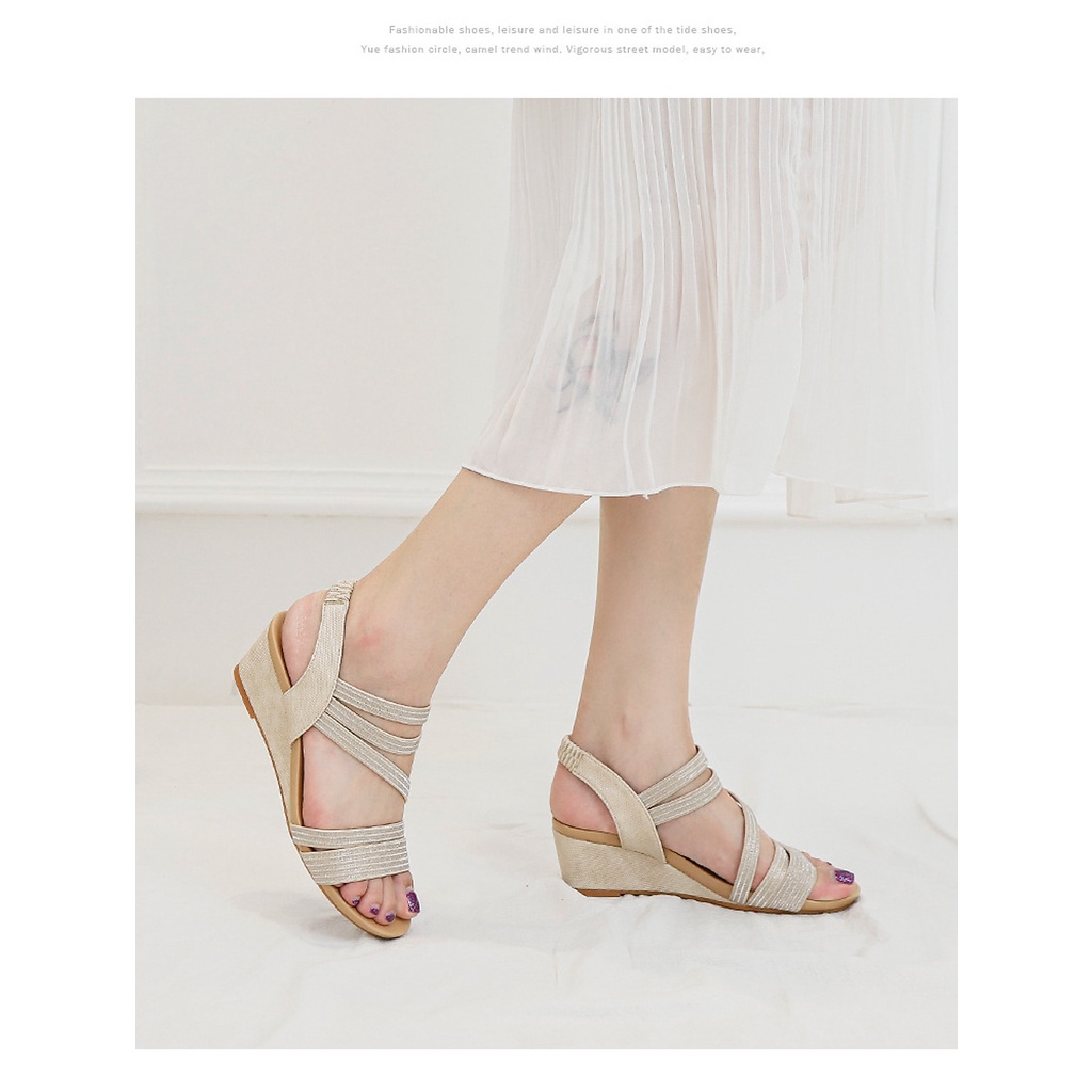 Giày Sandal Nữ Chiến Binh, giày sandal xuồng Cao 5 Phân Nội Địa Trung, Giày Sandal đi biển 36-42