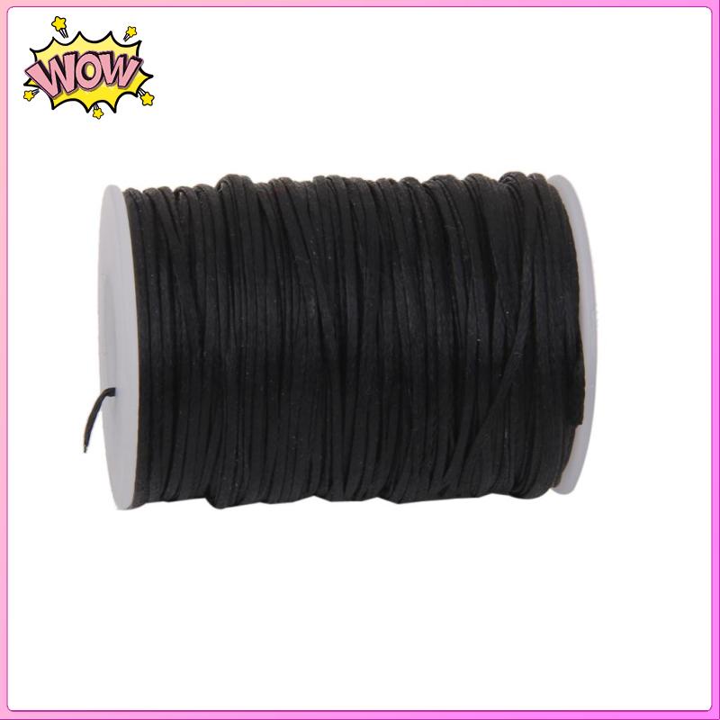 Cuộn Chỉ Sáp Dẹp Màu Đen 76 Yard Dài 1.2mm Chuyên Dụng May Vá Thủ Công