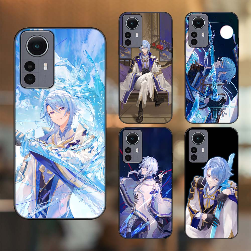 Ốp lưng Xiaomi 12 Pro 5G viền đen in hình Kamisato Ayato Genshin Impact