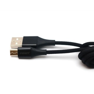 Dây Cáp Pisen Micro USB chống đứt Braided 1.2m (Nylon bện, 2.4A)