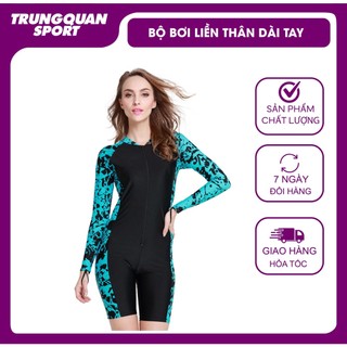 Bộ Bơi liền thân kéo khóa Sbart 1010 Đen Xanh