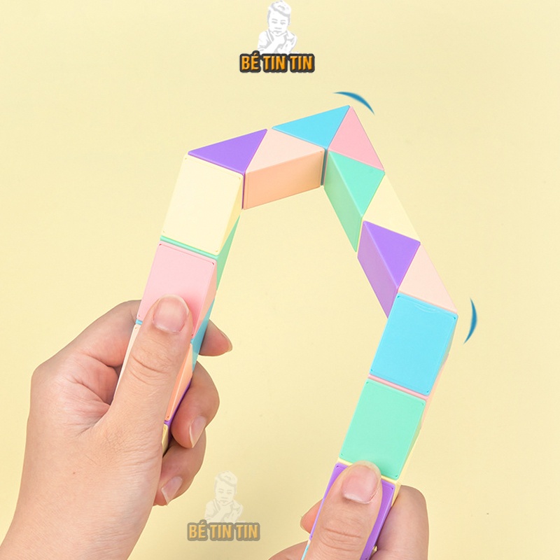 Rubik Rắn Magic Snake, 1 Que Thước Ma Thuật Sáng Tạo Đồ Chơi Phát Triển Trí Não