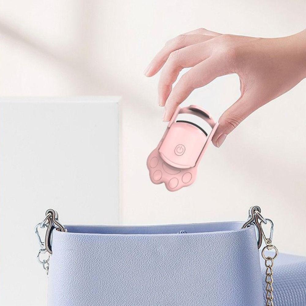 Dụng Cụ Uốn Cong Lông Mi Tự Nhiên Bằng Điện Giữ Nhiệt 24 Giờ Hình Bàn Chân Mèo Dễ Sử Dụng