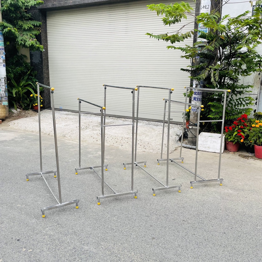 Sào phơi đồ inox chắc chắn, chân vuông cao cấp, treo quần áo