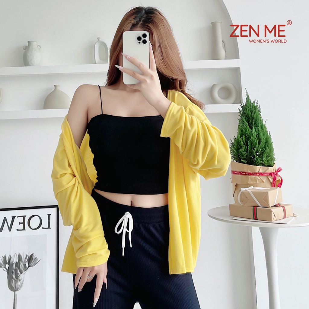 Áo Khoác Cardigan Len Cotton Mỏng Nhẹ Phong Cách Ulzzang Thu Đông, Zen Me Women's World