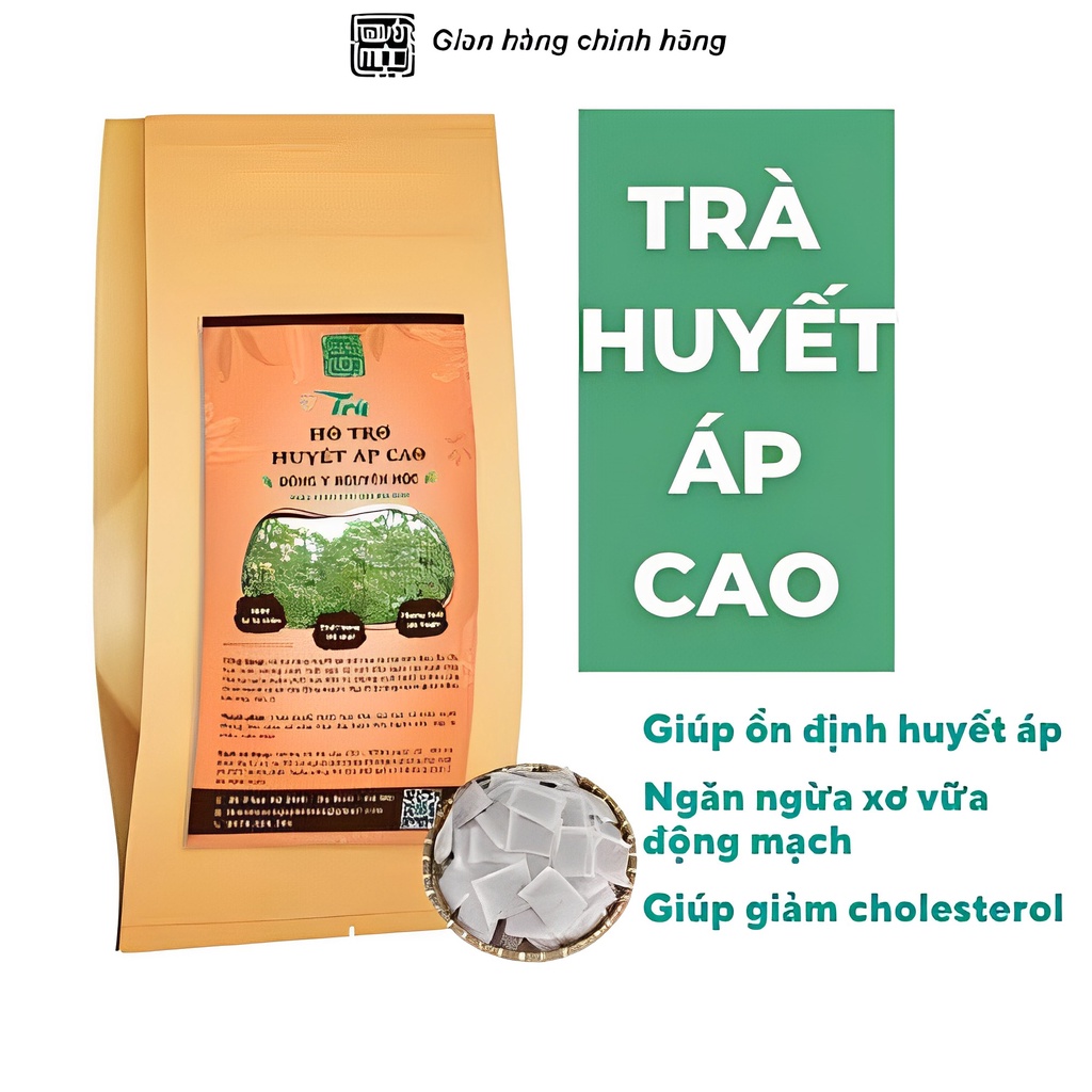 Trà huyết áp cao túi lọc thảo dược hỗ trợ điều hòa huyết áp về mức ổn định giảm cholesterol giảm hoa mắt đau đầu