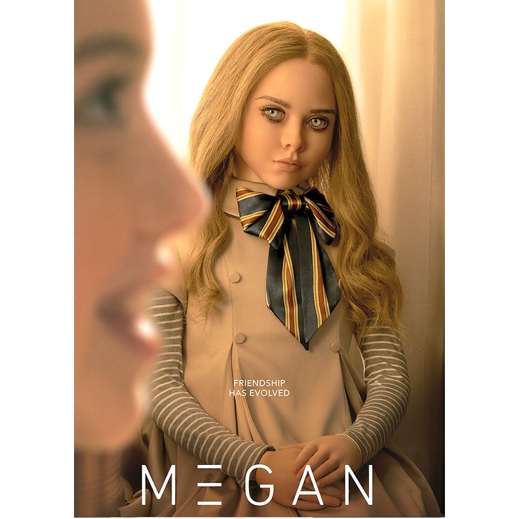 M3GAN Cosplay Dress For Kids Girl Adult Women Khaki Long Sleeve Shirt with Bowtie AI Doll Robot Costume Outfits