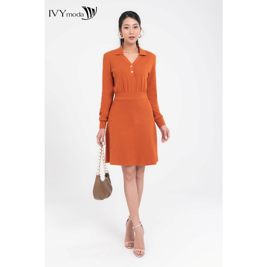 Đầm len dáng xòe nữ IVY moda MS 42M7986