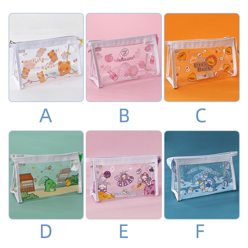 Túi Đựng Bút Trong Suốt Sức Chứa Lớn Dễ Thương Cho Nữ Sinh Trung Học