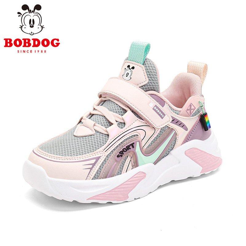 GIẦY THỂ THAO CHO BÉ GÁI HIỆU BOBDOG MẪU A189 HỒNG GHI