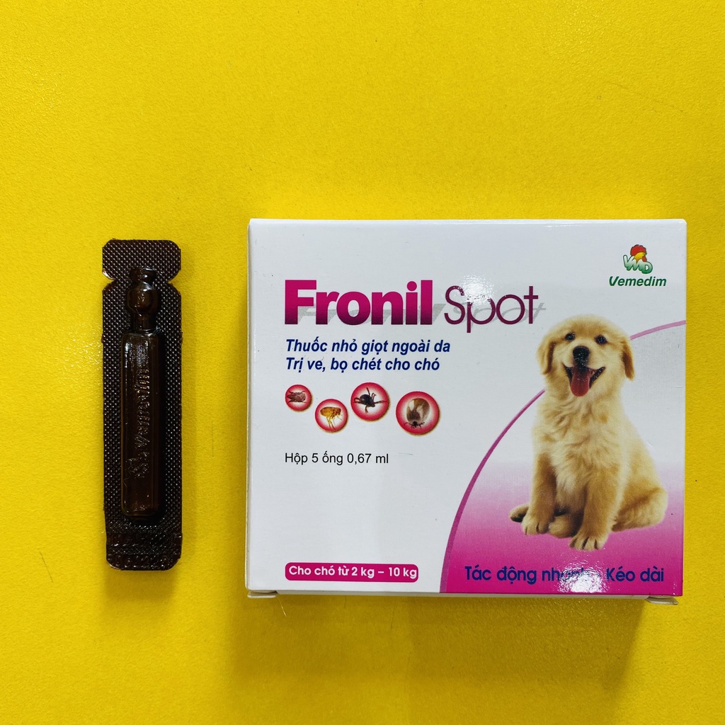 Nhỏ Gáy Fronil Spot Diệt Ve, Rận Bọ Chét cho chó mèo 0,67ml - Pet Tài Thủy Phát - T011