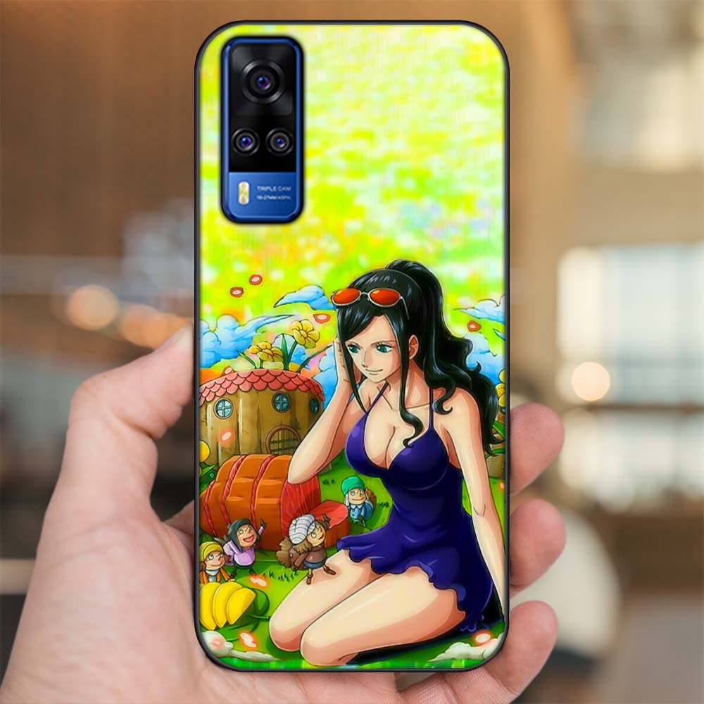 Ốp lưng Vivo Y51S viền đen in hình Nico Robin One Piece Đảo Hải Tặc