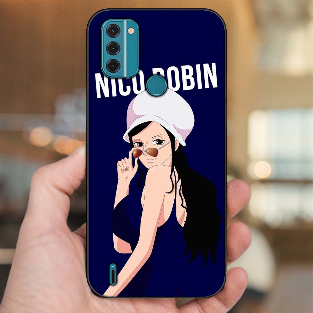 Ốp lưng Nokia C31 viền đen in hình Nico Robin One Piece Đảo Hải Tặc