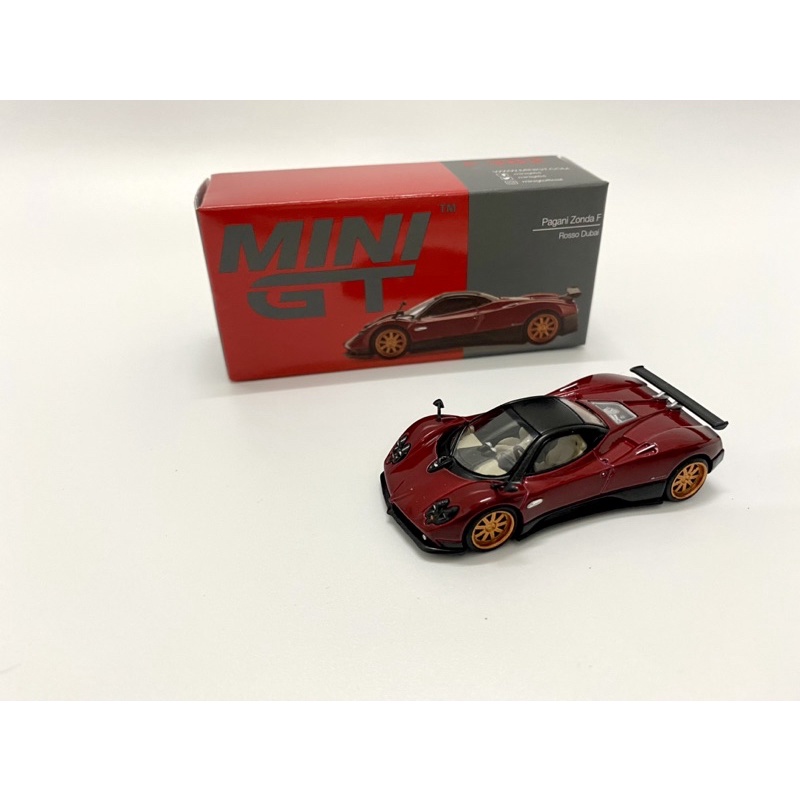 Mô Hình Xe MiniGT #382 Pagani Zonda F Rosso Dubai (Xe mới 100% nhưng mất seal bảo vệ)