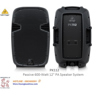 Pk112 loa full bass 30 behringer - loa passive 12" công suất : 600 watts - giá 1 loa