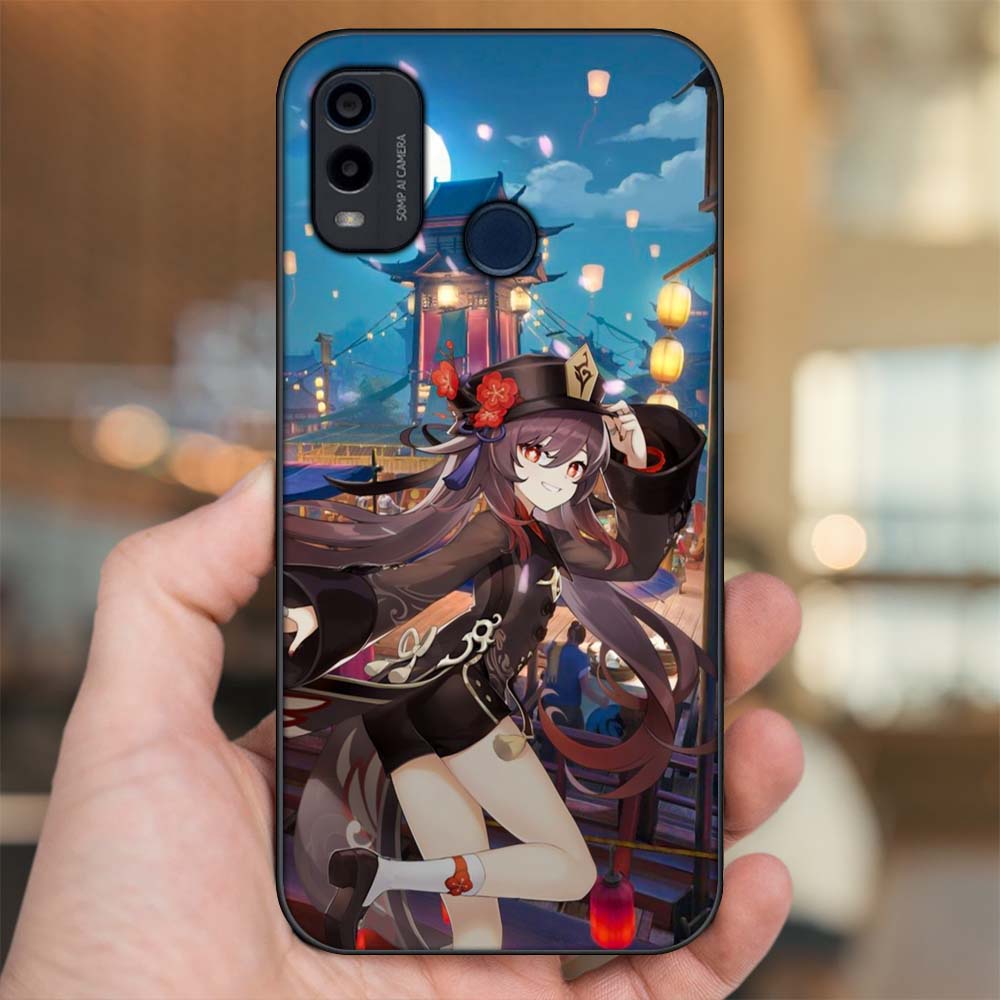 Ốp lưng Nokia G11 Plus viền đen in hình Hutao Genshin Impact