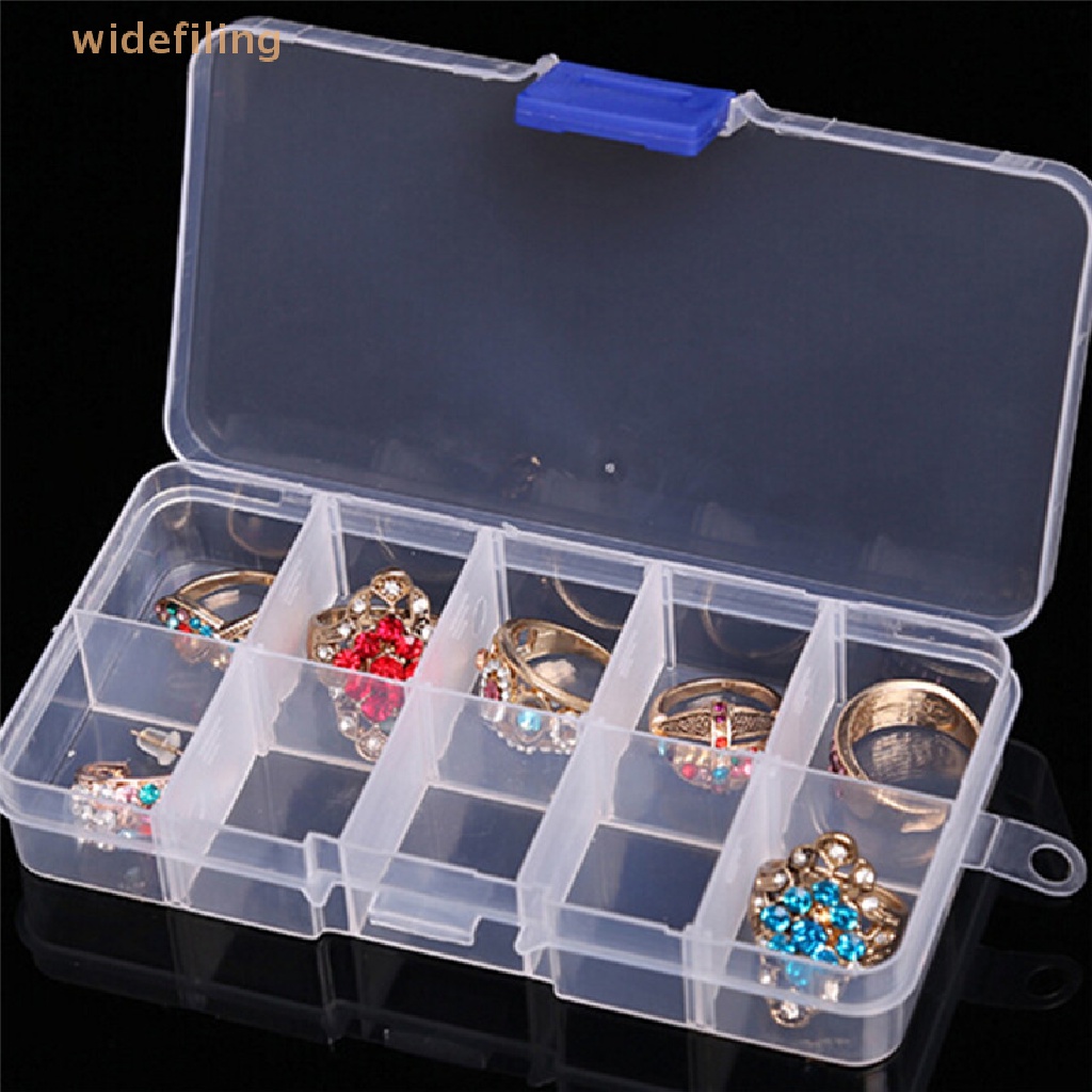 Hộp Nhựa 10 Ngăn Đựng Trang Sức Tiện Lợi