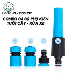 Vòi xịt tưới cây, rửa xe chỉnh 360 độ lionking phun nhiều chế độ