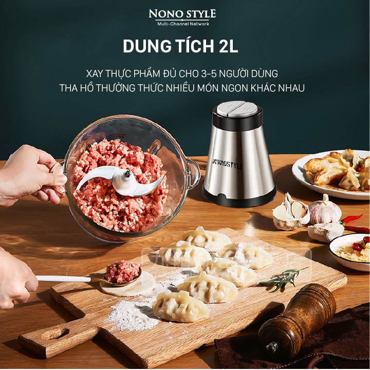 Máy Xay Thịt Đa Năng - Máy Xay Thịt Cối Thủy Tinh Cao Cấp Có BảoHành