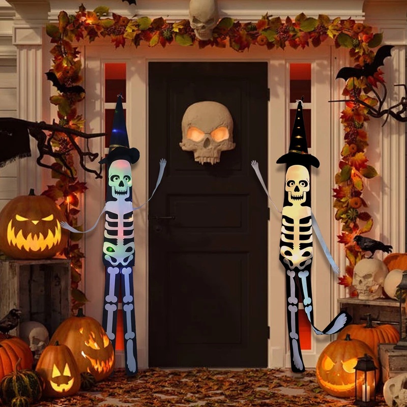 1 Đèn LED Hình Đầu Lâu Độc Đáo Trang Trí Nhà Cửa Dịp Halloween
