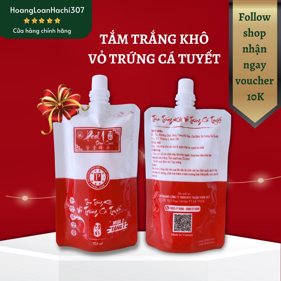 Kem ủ trắng toàn thân peel 1 , tắm trắng khô đông trùng giúp làm trắng da body cấp tốc