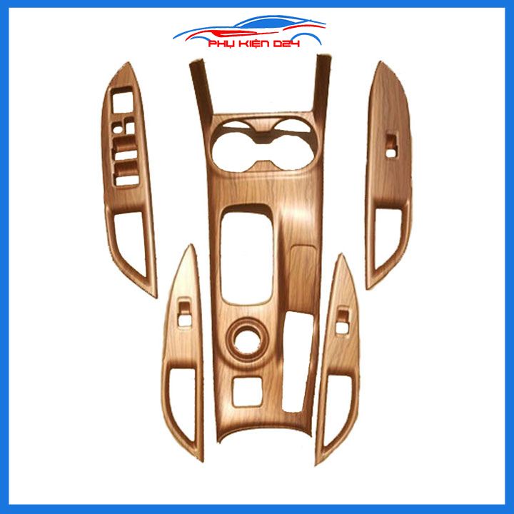 Ốp nội thất Outlander 2015-2016-2017 vân gỗ bảo vệ chống trầy xước và làm đẹp xe