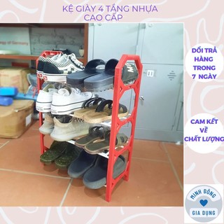 Kệ Giày Dép, Kệ nhựa để giày mini 4 tầng lắp ghép