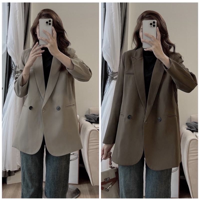 áo khoác áo blazer hai khuy hàng QC cao cấp 390