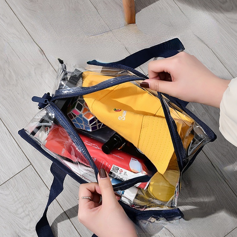 Túi Đựng Mỹ Phẩm Du Lịch Bằng PVC Trong Suốt Chống Thấm Nước Sức Chứa Lớn