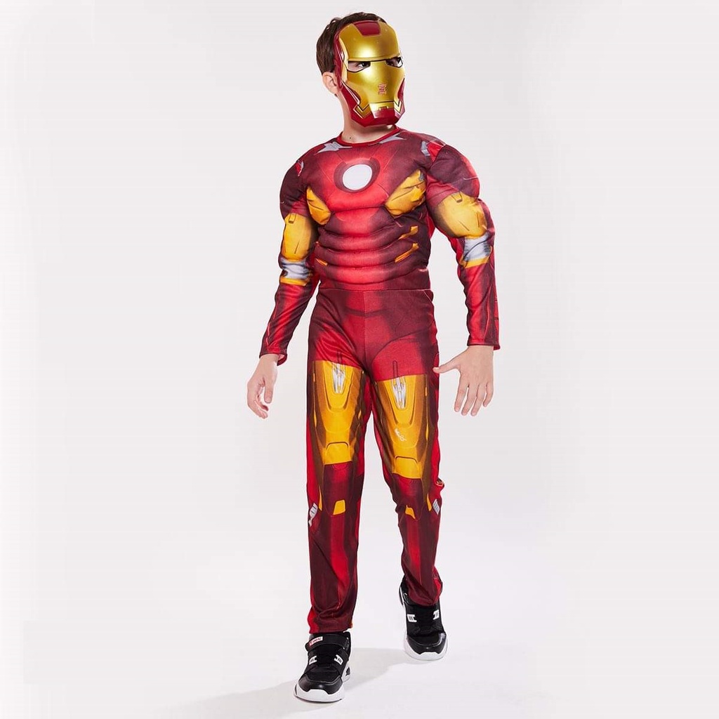 (Có Sẵn) Trang phục Hoá Trang quần áo bé trai Siêu Nhân Người Sắt Iron Man Siêu Anh Hùng