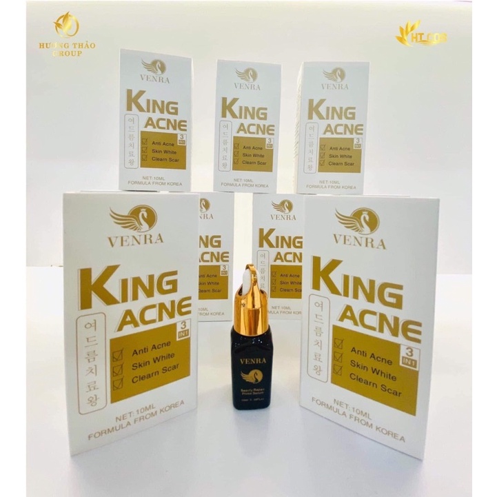 Vua Xoá Tan Mụn, lấp đầy sẹo rỗ - KING ACNE 3in1 phiên bản mới 10mlHương thảo Group