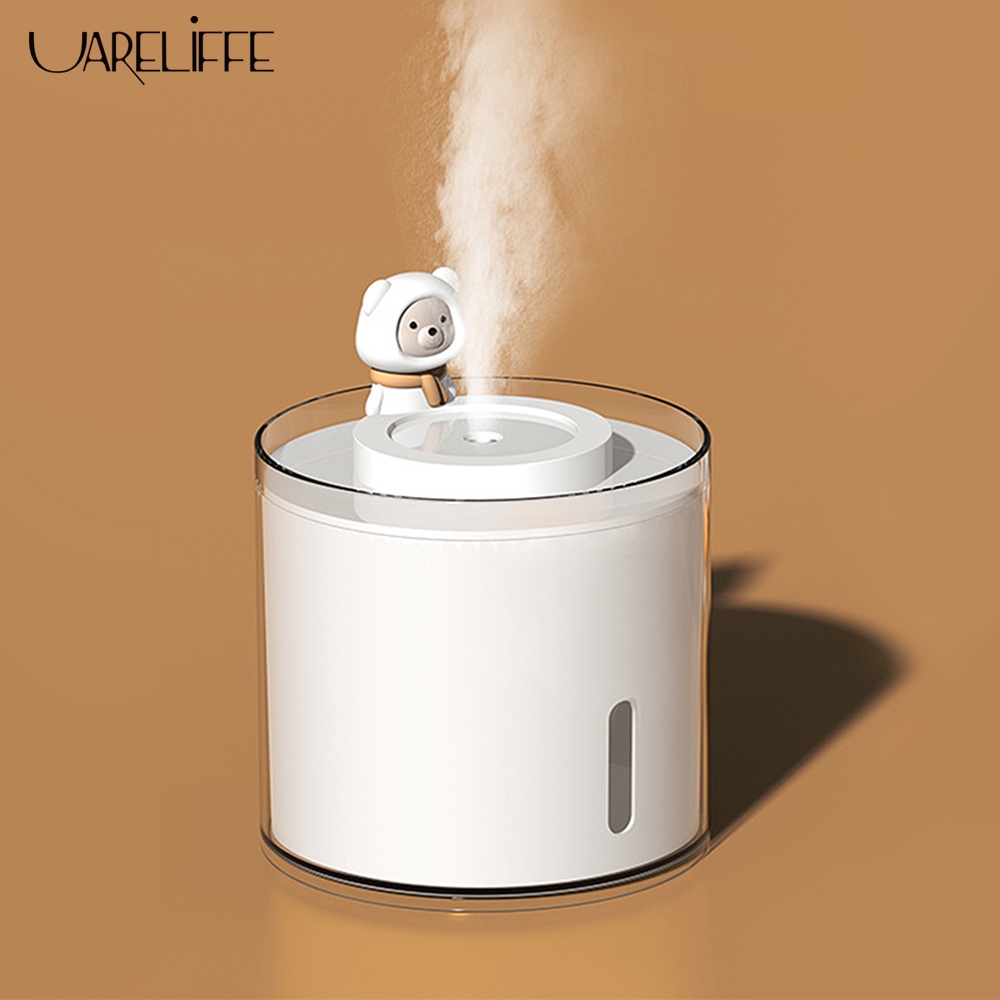 Uareliffe Air Humidifier 250ml With Night Light Cute Essential Oil Aroma Diffuser 2 Mode Nano Mist Low Noise Water Sprayer