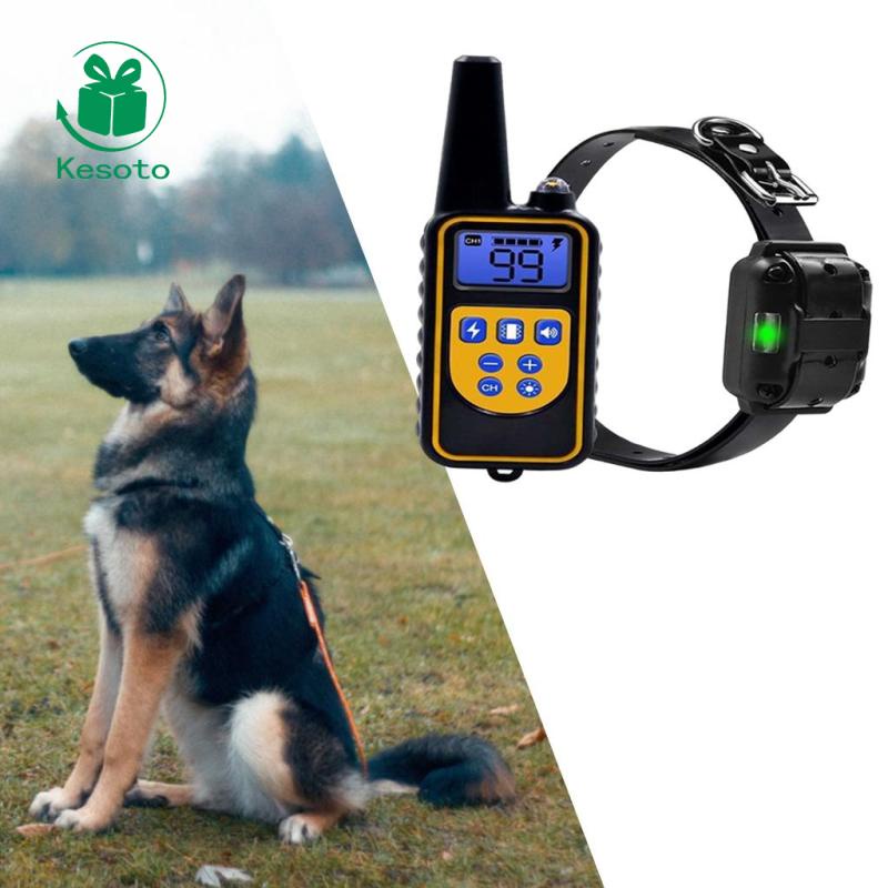 Dog Training Shock Collar Remote Control Warterproof 1pc Black