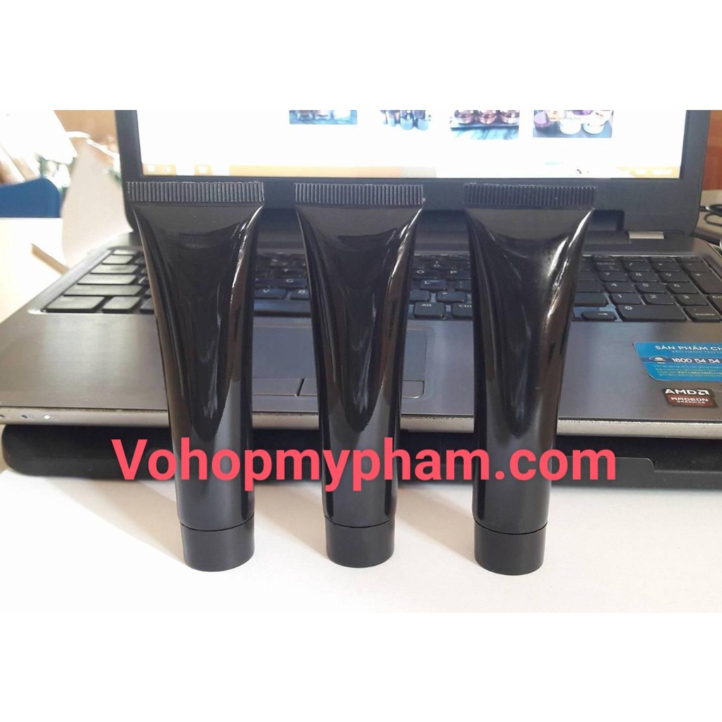 (HÀNG THANH LÝ)Tuýp nhựa đựng chiết mỹ phẩm, lột mụn đầu đen, tuýp đen 30ml nắp vặn, 100ml nắp bật
