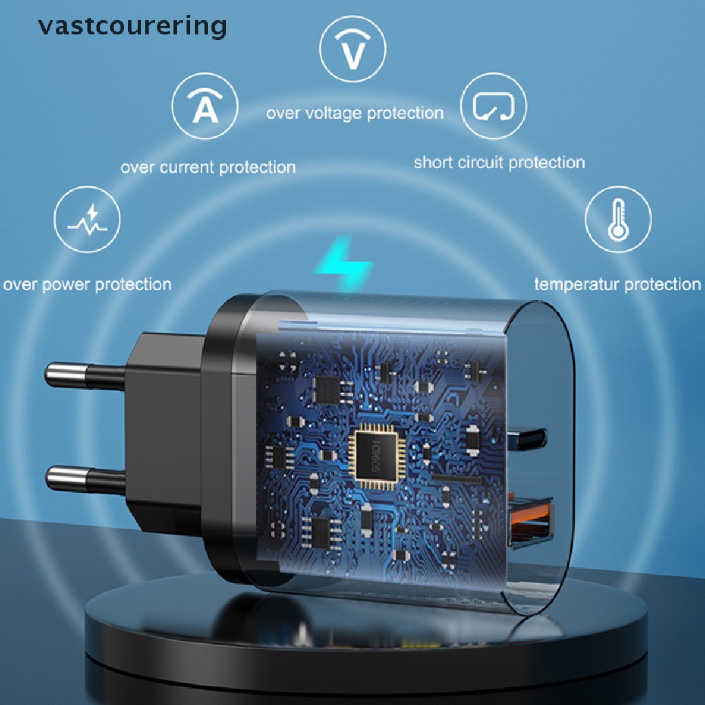 Củ Sạc Nhanh Vast Super Si 20W USB C Cho iPhone 13 Type C QC 3.0 PD