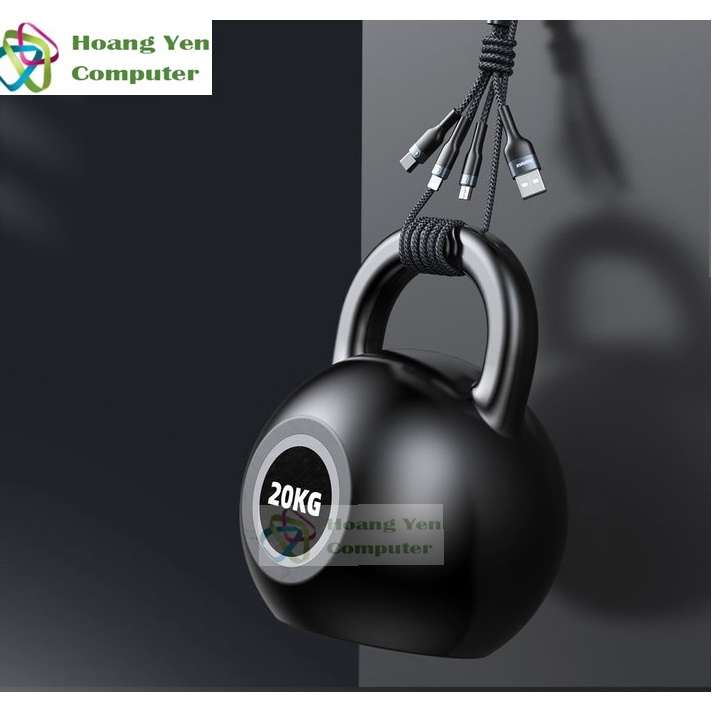 Cáp Sạc 3 Đầu Remax RC-070TH - Dây Dù Dài 1.2m - Bảo Hành 6 Tháng - Hoàng Yến Computer