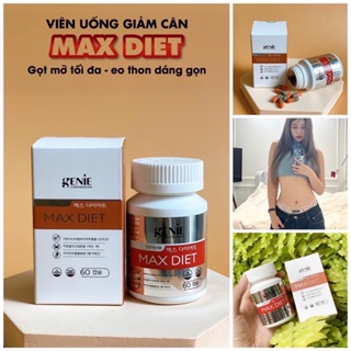 Viên Uống Giảm Cân Cao Cấp MAX DIET GENIE Hàn Quốc Hộp 60 Viên